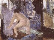 Edgar Degas Out off bath painting
